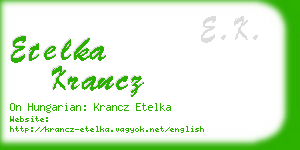 etelka krancz business card